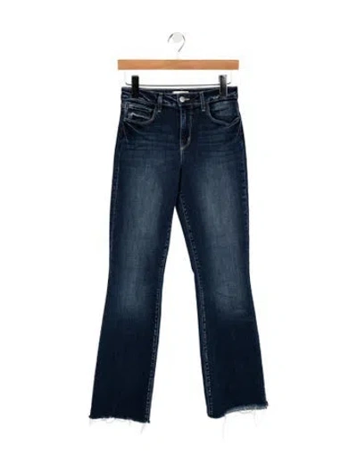 Pre-owned L'agence High-rise Flared Jeans In Blue