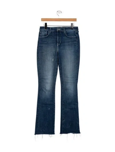 Pre-owned L'agence High-rise Flared Jeans In Blue