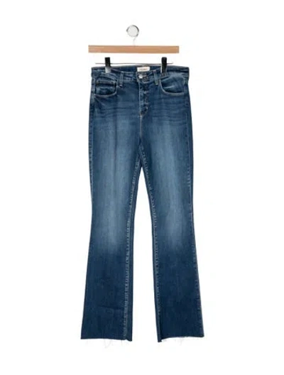 Pre-owned L'agence High-rise Flared Jeans In Blue