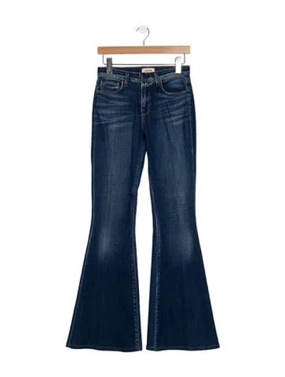 Pre-owned L'agence High-rise Flared Jeans In Blue