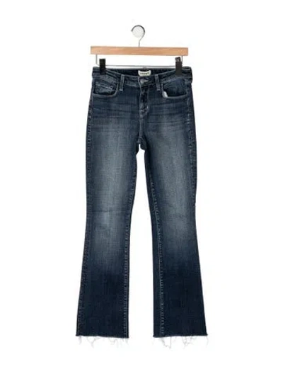 Pre-owned L'agence High-rise Flared Jeans In Blue