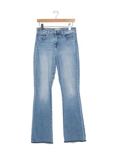 Pre-owned L'agence High-rise Flared Jeans In Blue