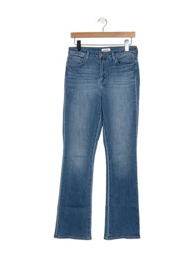 Pre-owned L'agence High-rise Flared Jeans In Blue