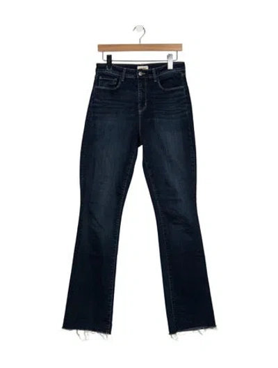 Pre-owned L'agence High-rise Flared Jeans In Blue
