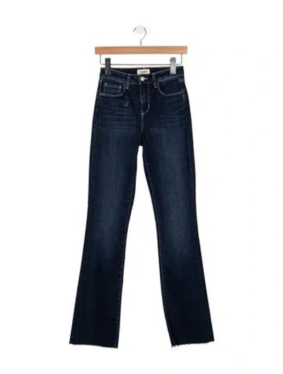 Pre-owned L'agence High-rise Flared Jeans In Blue