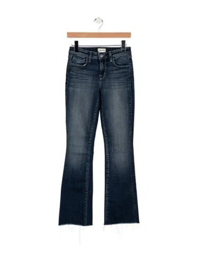 Pre-owned L'agence High-rise Flared Jeans In Blue