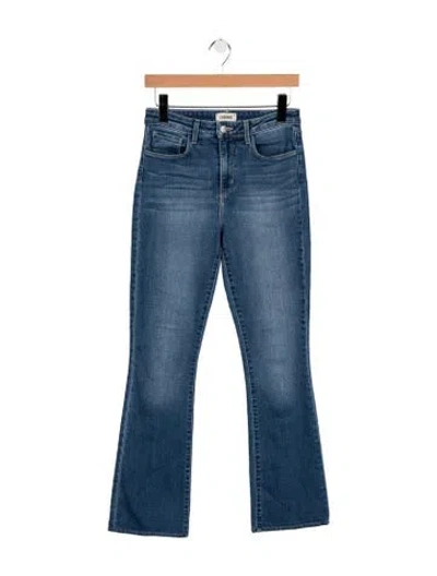 Pre-owned L'agence High-rise Flared Jeans In Blue