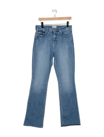 Pre-owned L'agence High-rise Flared Jeans In Blue