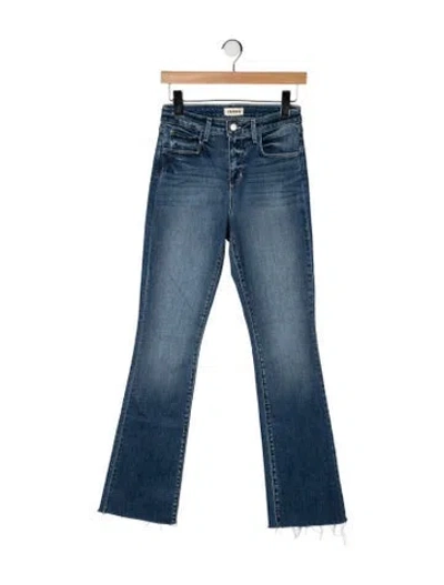 Pre-owned L'agence High-rise Flared Jeans In Blue
