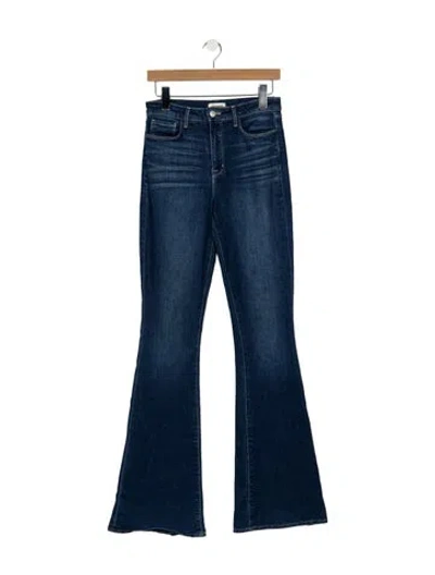 Pre-owned L'agence High-rise Flared Jeans In Blue