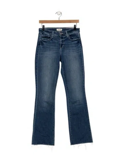 Pre-owned L'agence High-rise Flared Jeans In Blue