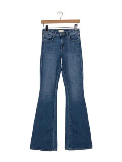 Pre-owned L'agence High-rise Flared Jeans In Blue