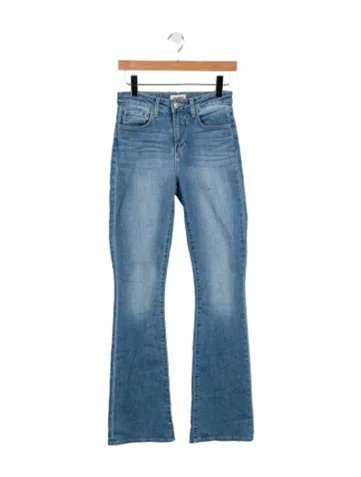 Pre-owned L'agence High-rise Flared Jeans In Blue