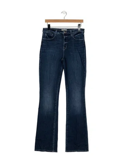 Pre-owned L'agence High-rise Flared Jeans In Blue