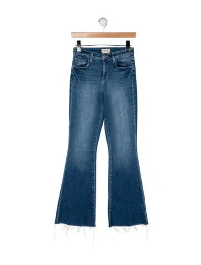 Pre-owned L'agence High-rise Flared Jeans In Blue