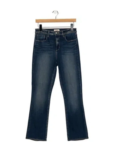 Pre-owned L'agence High-rise Flared Jeans In Blue