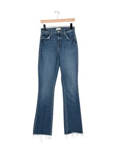 Pre-owned L'agence High-rise Flared Jeans In Blue