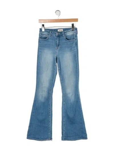 Pre-owned L'agence High-rise Flared Jeans In Blue
