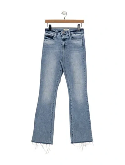 Pre-owned L'agence High-rise Flared Jeans In Blue