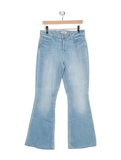 Pre-owned L'agence High-rise Flared Jeans In Blue
