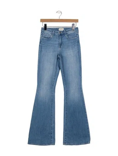 Pre-owned L'agence High-rise Flared Jeans In Blue
