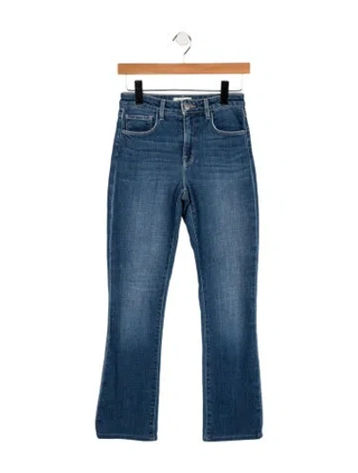 Pre-owned L'agence High-rise Flared Jeans In Blue