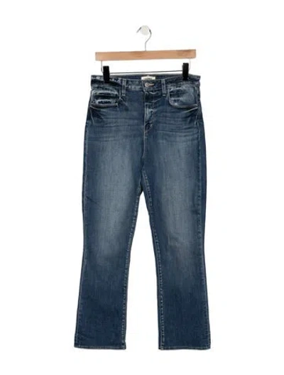 Pre-owned L'agence High-rise Flared Jeans In Blue