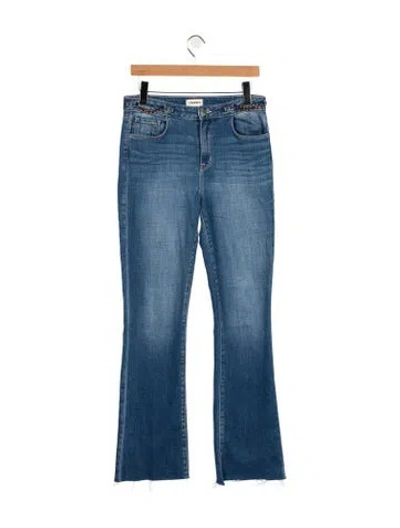Pre-owned L'agence High-rise Flared Jeans In Blue
