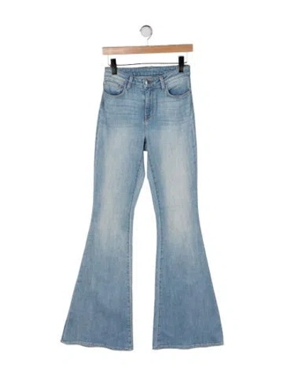 Pre-owned L'agence High-rise Flared Jeans In Blue