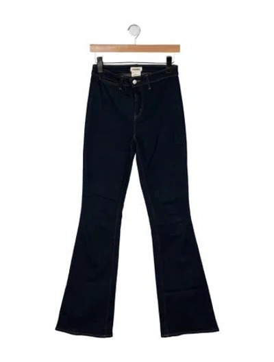 Pre-owned L'agence High-rise Flared Jeans In Blue