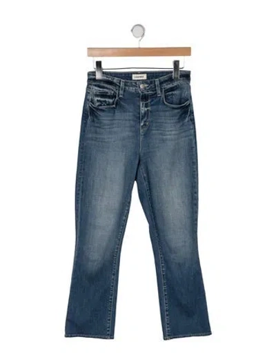 Pre-owned L'agence High-rise Flared Jeans In Blue