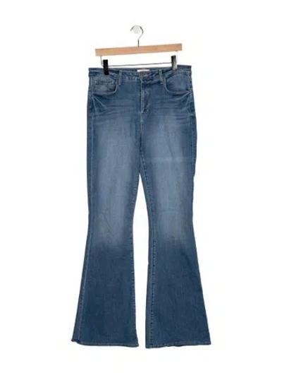 Pre-owned L'agence High-rise Flared Jeans In Blue