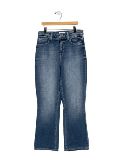 Pre-owned L'agence High-rise Flared Jeans In Blue