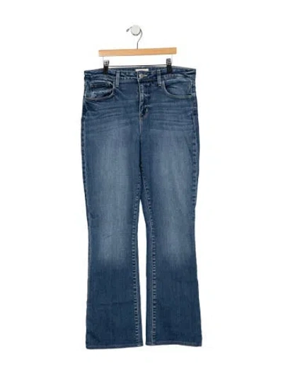 Pre-owned L'agence High-rise Flared Jeans In Blue