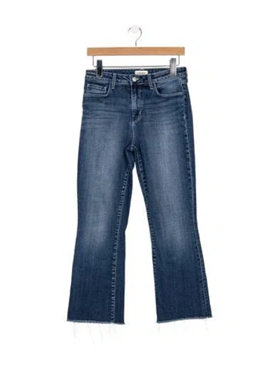 Pre-owned L'agence High-rise Flared Jeans In Blue