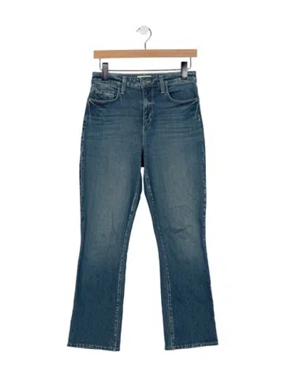 Pre-owned L'agence High-rise Flared Jeans In Blue