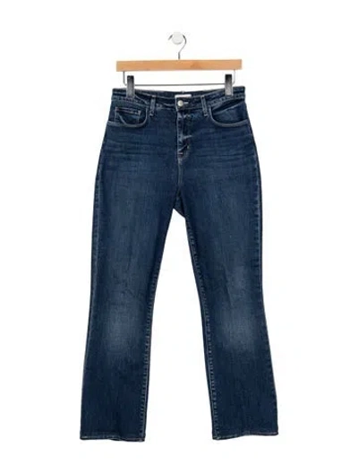 Pre-owned L'agence High-rise Flared Jeans In Blue