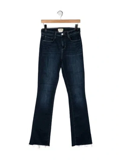 Pre-owned L'agence High-rise Flared Jeans In Blue