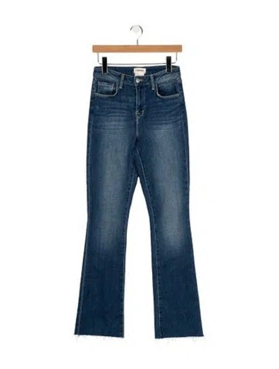 Pre-owned L'agence High-rise Flared Jeans In Blue