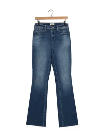 Pre-owned L'agence High-rise Flared Jeans In Blue