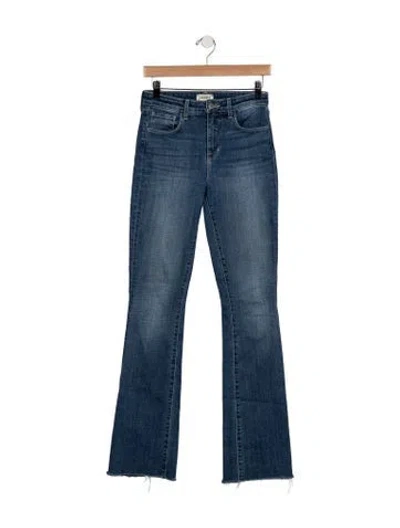 Pre-owned L'agence High-rise Flared Jeans In Blue