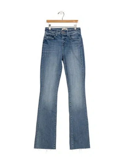 Pre-owned L'agence High-rise Flared Jeans In Blue