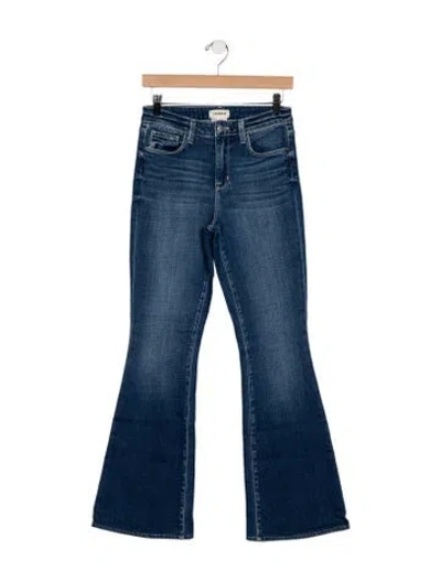 Pre-owned L'agence High-rise Flared Jeans In Blue