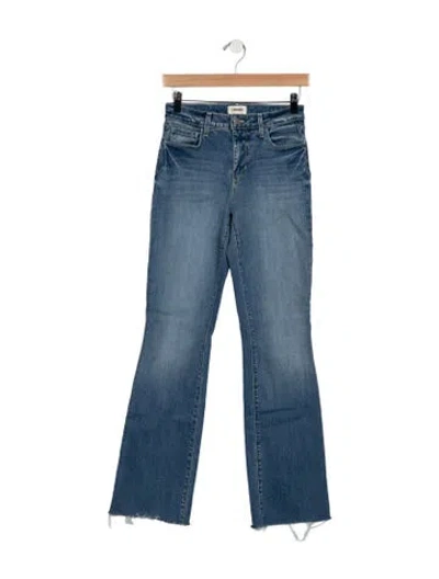Pre-owned L'agence High-rise Flared Jeans In Blue