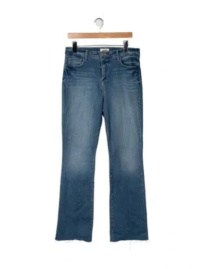 Pre-owned L'agence High-rise Flared Jeans In Blue
