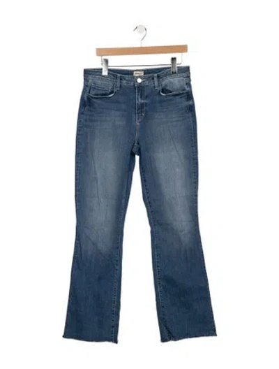 Pre-owned L'agence High-rise Flared Jeans In Blue