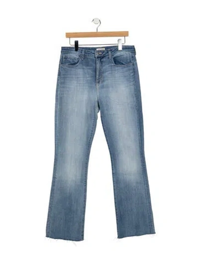 Pre-owned L'agence High-rise Flared Jeans In Blue