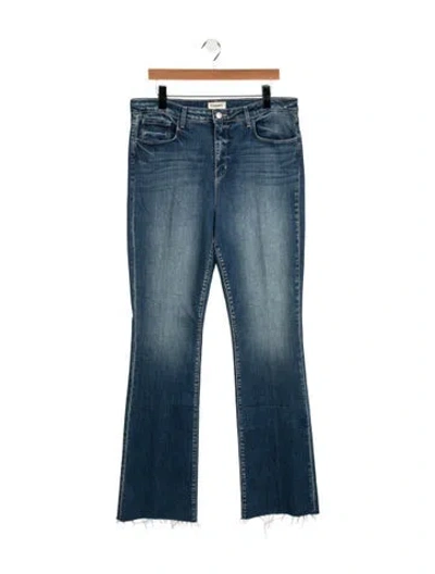 Pre-owned L'agence High-rise Flared Jeans In Blue