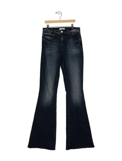 Pre-owned L'agence High-rise Flared Jeans In Blue