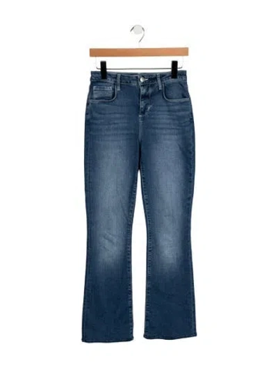 Pre-owned L'agence High-rise Flared Jeans In Blue